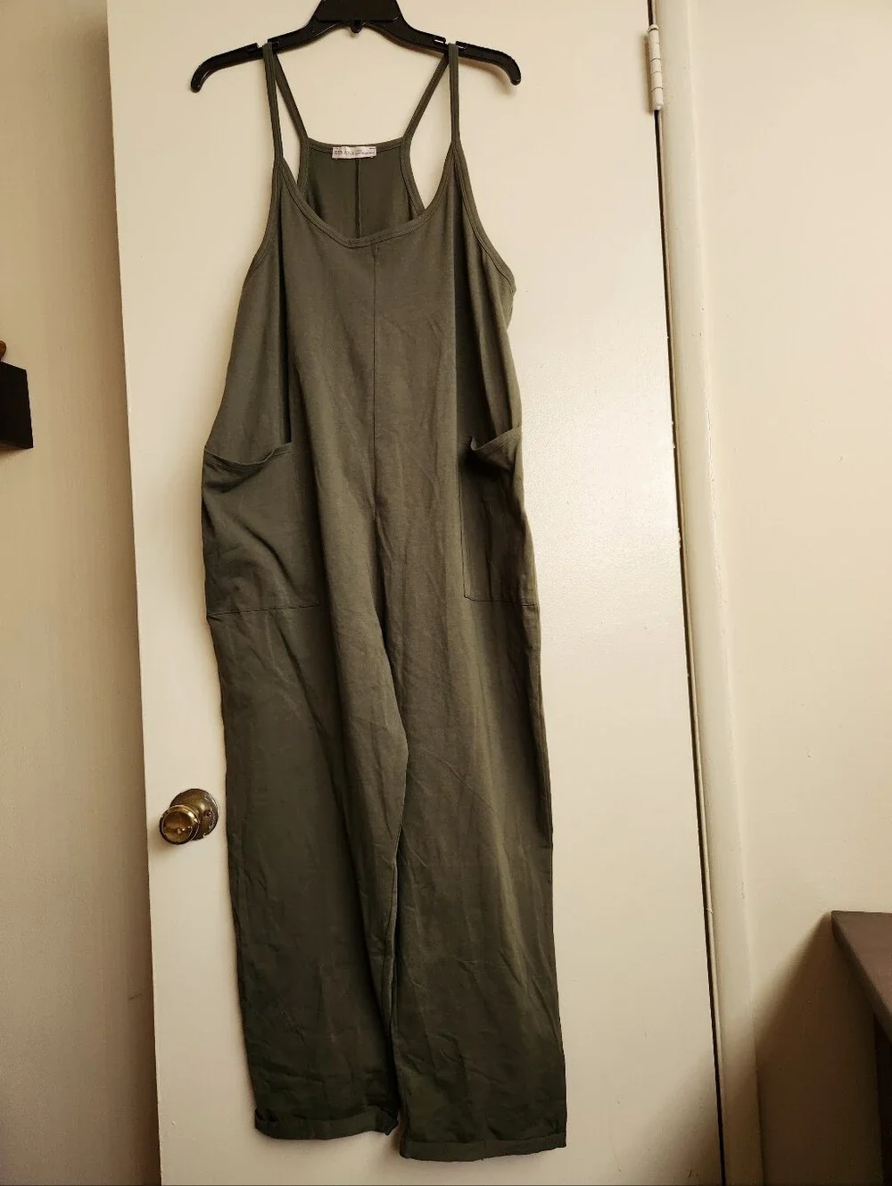 NWOT Zenana L / XL Olive Green Jumpsuit With Pockets